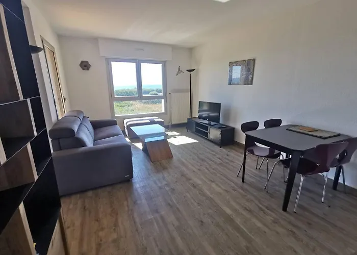 5008 Cap D'agde T3 Duplex Quartier Falaise 6 Personnes Pkg 1ere Ligne Vue דירה *